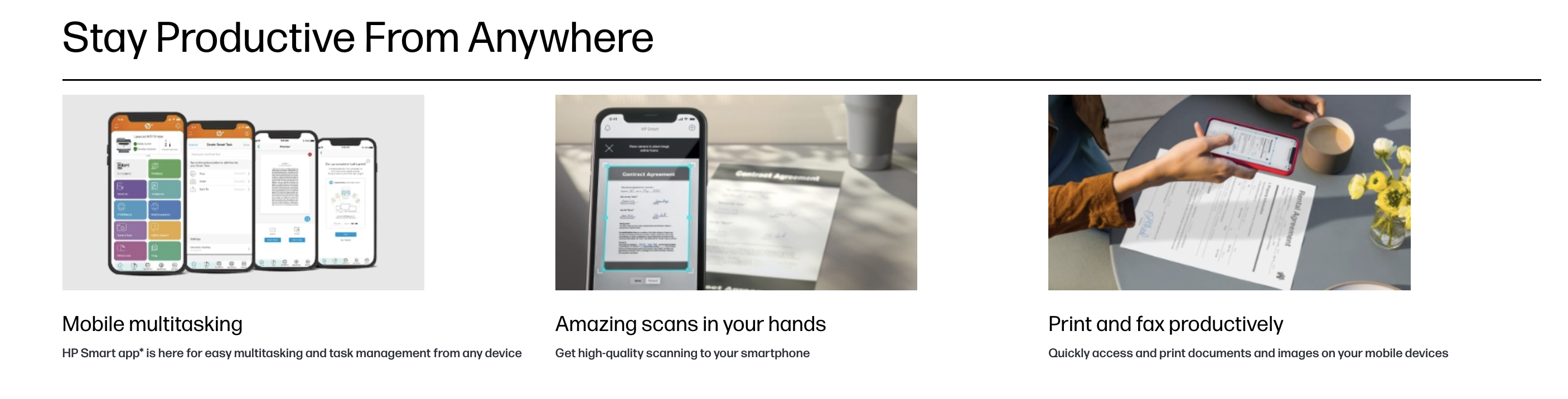 Stay Productive From Anywhere — Mobile multitasking, mobile scanning, print and fax from your phone